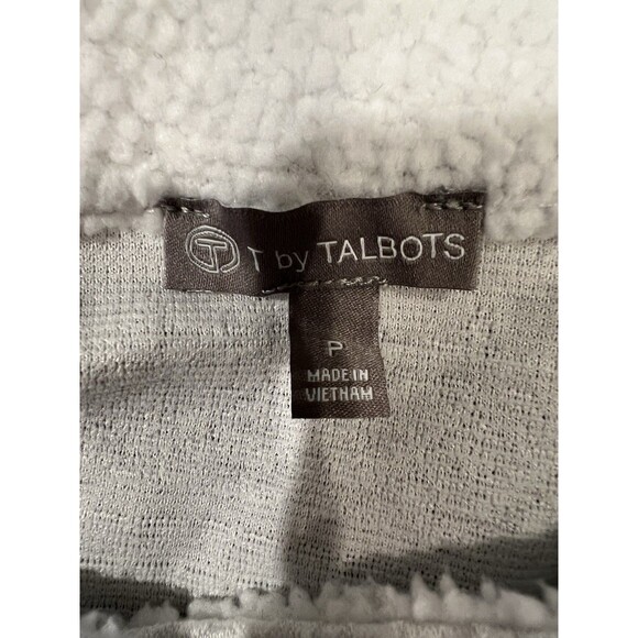 T by Talbots Lot of 2 Pullover Crossover High Neck Textured Cream & Pink Petite - Picture 5 of 13